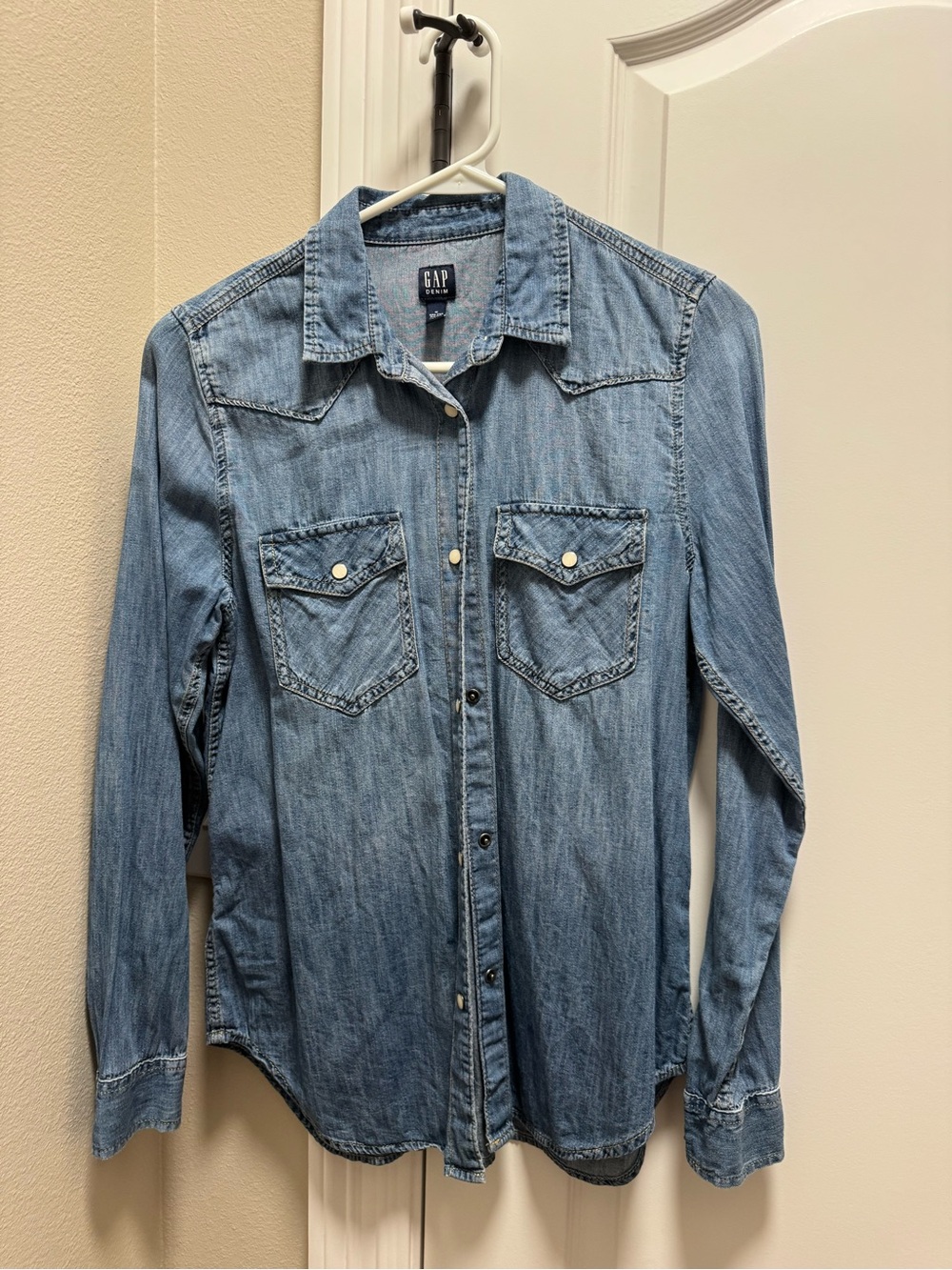 GAP Light Blue Denim Western Shirt